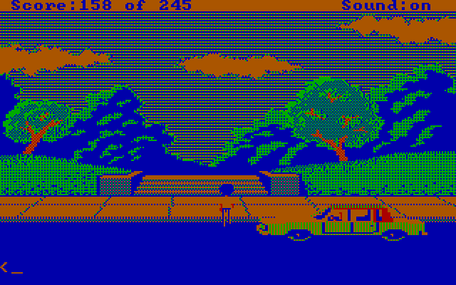 Police Quest: In Pursuit of the Death Angel IBM PC/Compatibles Screenshot: Arrived at the park...