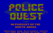 Police Quest: In Pursuit of the Death Angel for IBM PC/Compatibles - Title screen.