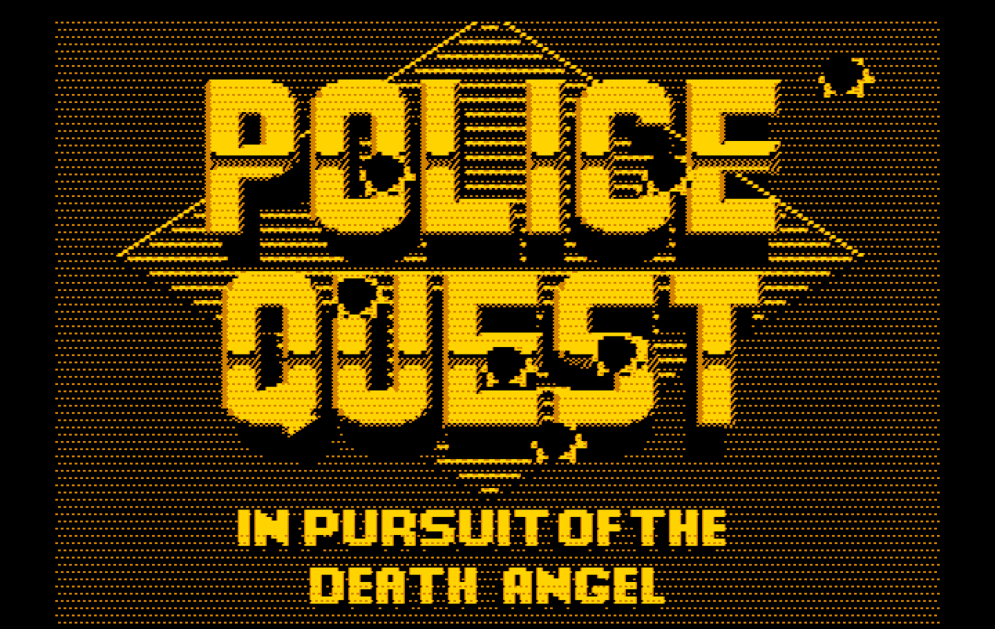 Police Quest: In Pursuit of the Death Angel IBM PC/Compatibles Screenshot: Title screen.