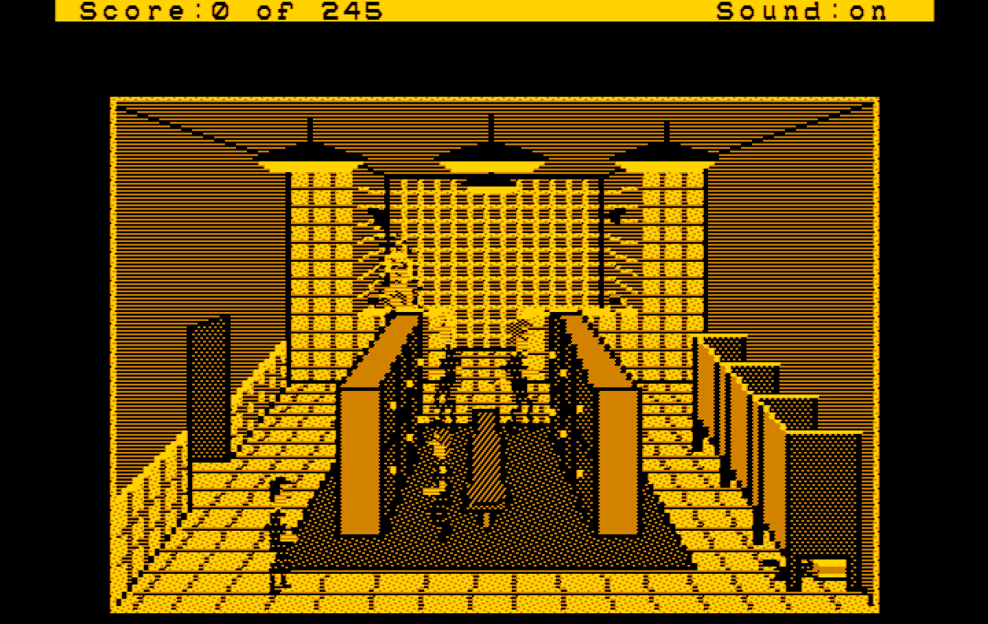 Police Quest: In Pursuit of the Death Angel IBM PC/Compatibles Screenshot: Walking into the locker room.
