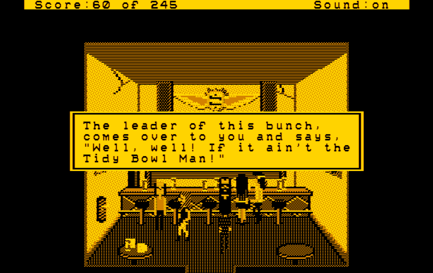 Police Quest: In Pursuit of the Death Angel IBM PC/Compatibles Screenshot: An unfriendly biker gang.