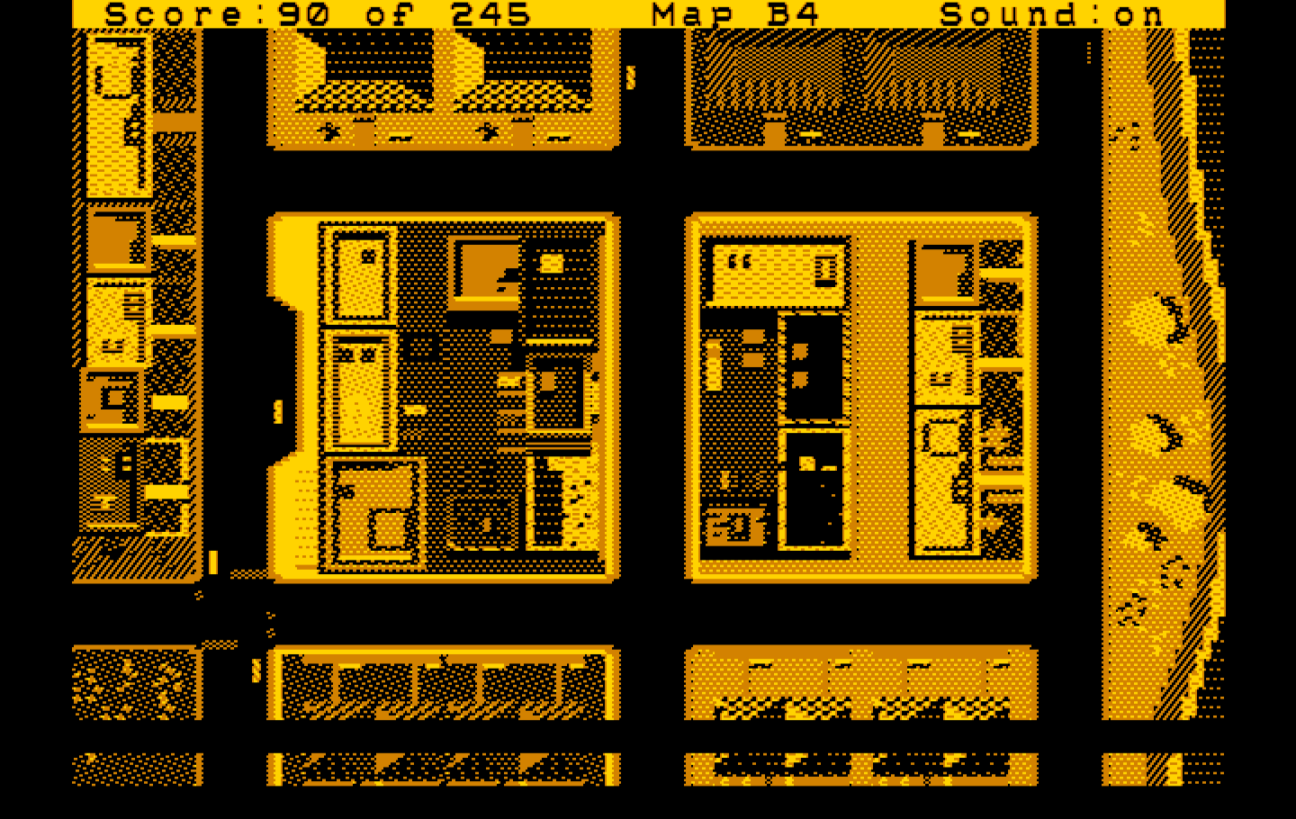 Police Quest: In Pursuit of the Death Angel IBM PC/Compatibles Screenshot: Driving around town...