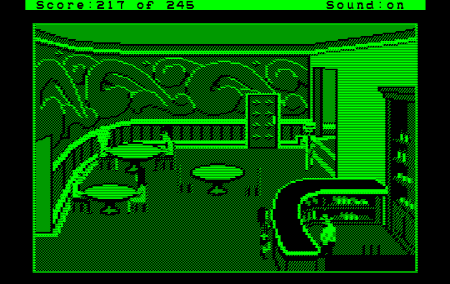 Police Quest: In Pursuit of the Death Angel IBM PC/Compatibles Screenshot: The bar...this bartender may be able to help!