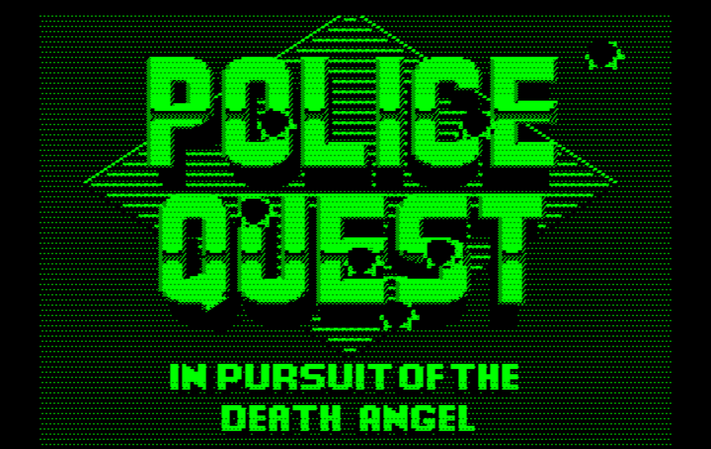 Police Quest: In Pursuit of the Death Angel IBM PC/Compatibles Screenshot: Title screen.