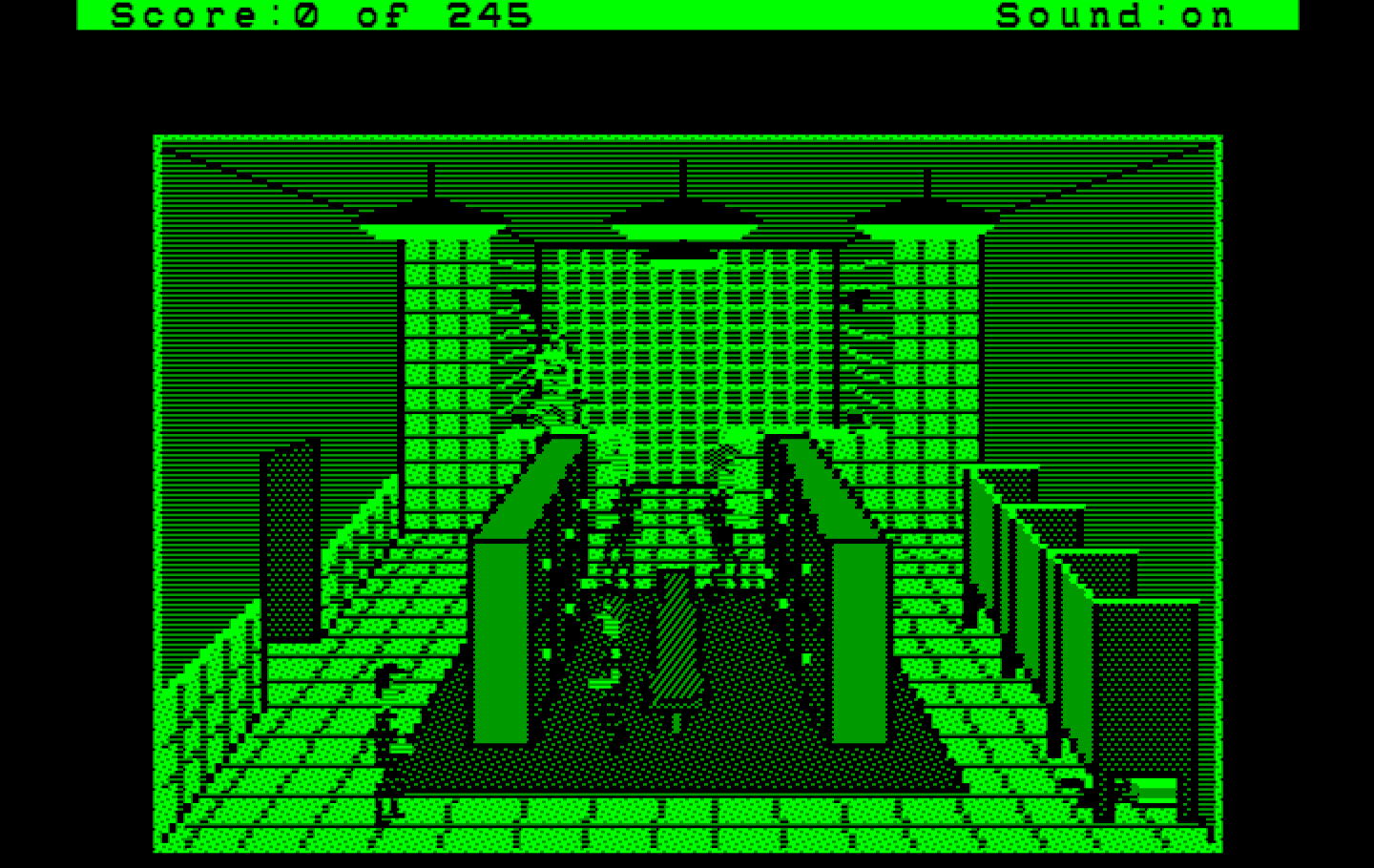 Police Quest: In Pursuit of the Death Angel IBM PC/Compatibles Screenshot: Walking into the locker room.