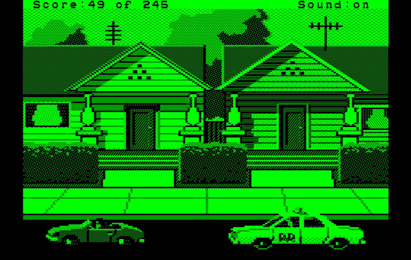 Police Quest: In Pursuit of the Death Angel IBM PC/Compatibles Screenshot: Pulled over someone...
