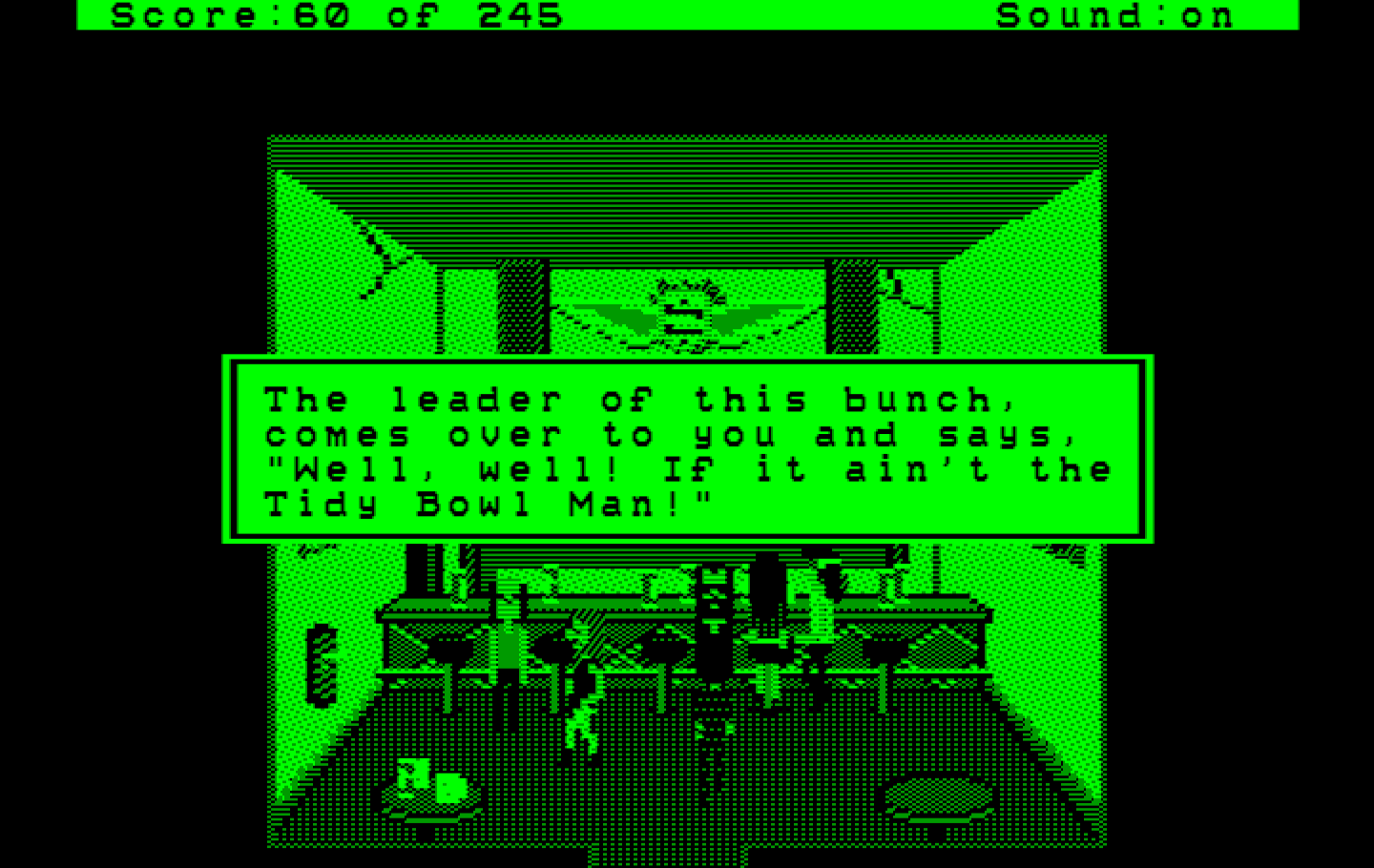 Police Quest: In Pursuit of the Death Angel IBM PC/Compatibles Screenshot: An unfriendly biker gang.
