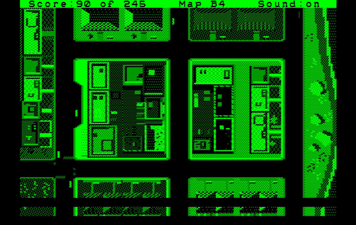 Police Quest: In Pursuit of the Death Angel IBM PC/Compatibles Screenshot: Driving around town...