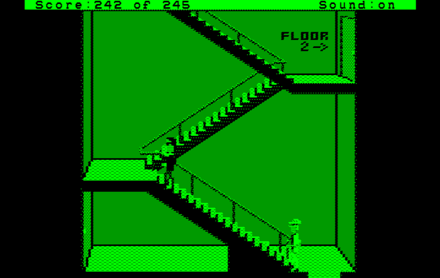 Police Quest: In Pursuit of the Death Angel IBM PC/Compatibles Screenshot: Following The Death Angel up to his room...