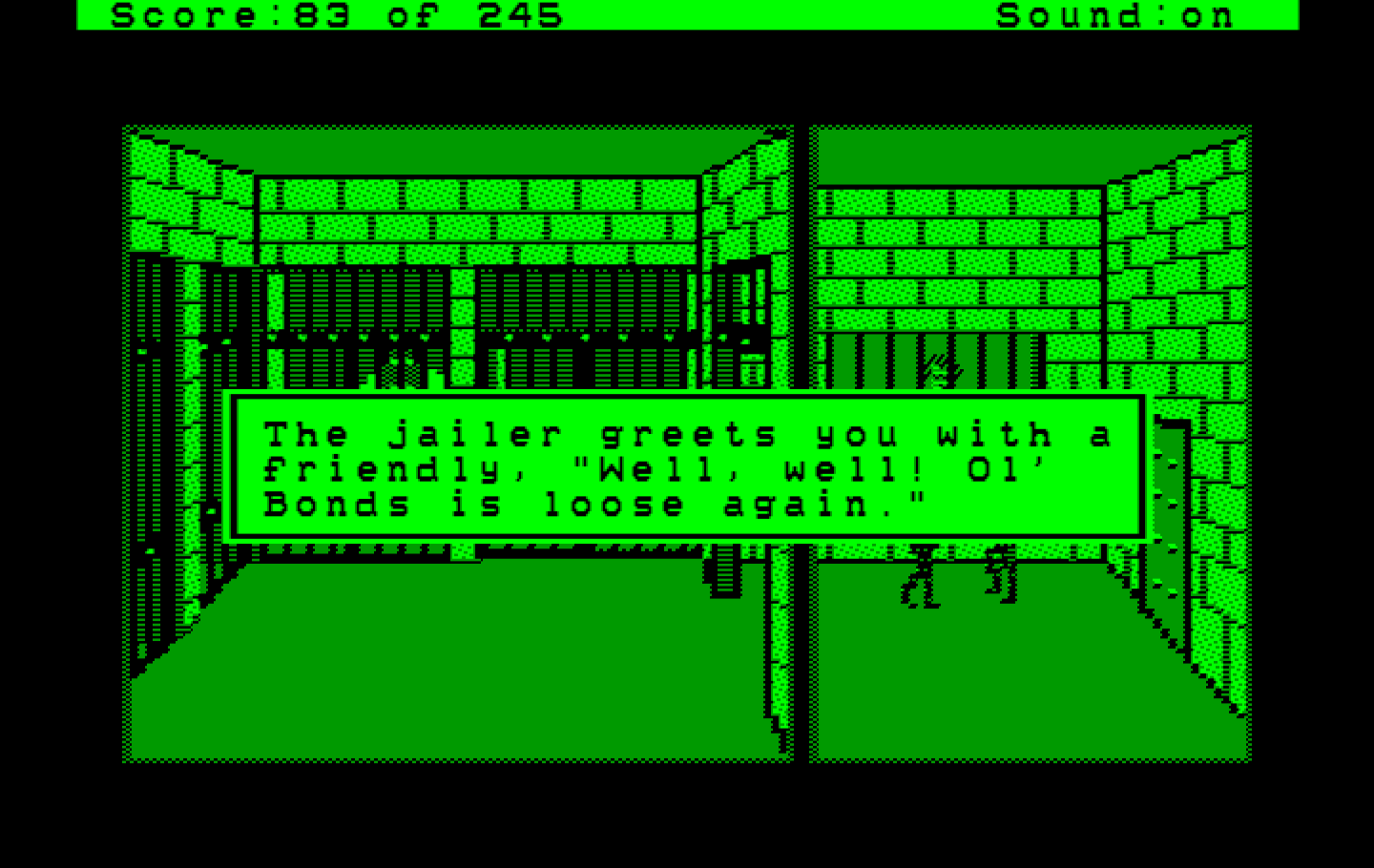 Police Quest: In Pursuit of the Death Angel IBM PC/Compatibles Screenshot: Booking a suspect...