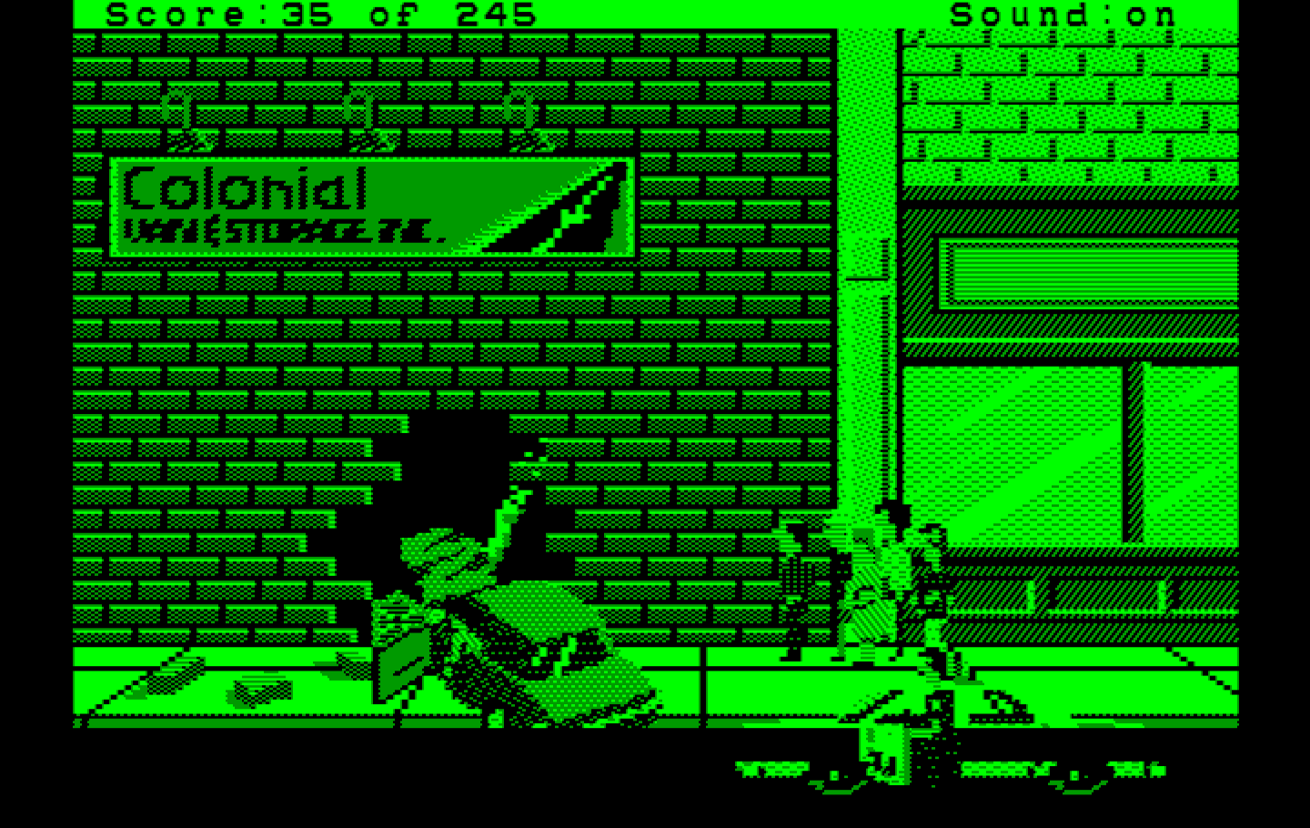 Police Quest: In Pursuit of the Death Angel IBM PC/Compatibles Screenshot: At a crash scene.
