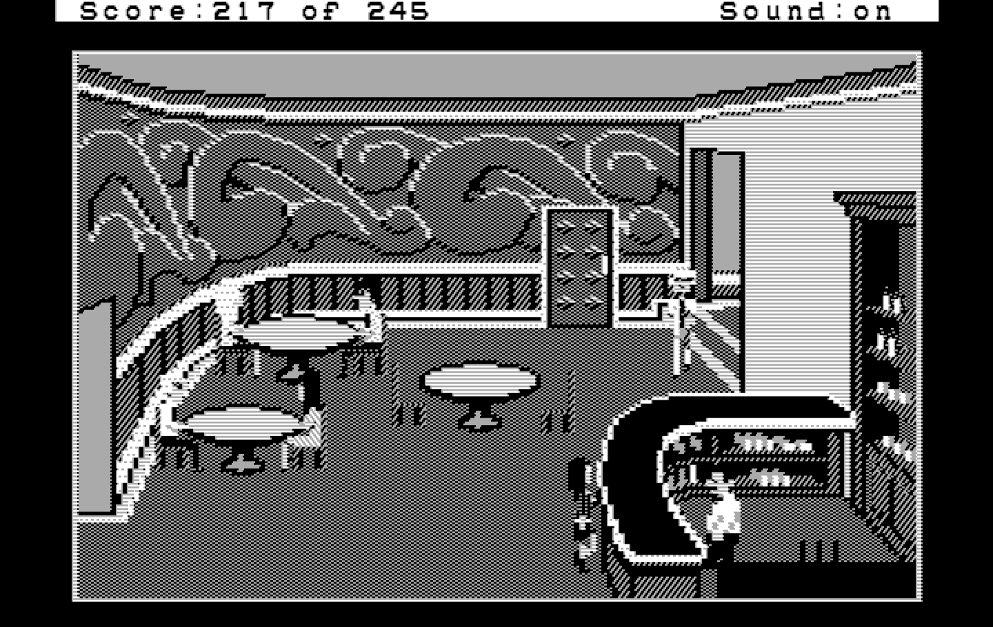 Police Quest: In Pursuit of the Death Angel IBM PC/Compatibles Screenshot: The bar...this bartender may be able to help!