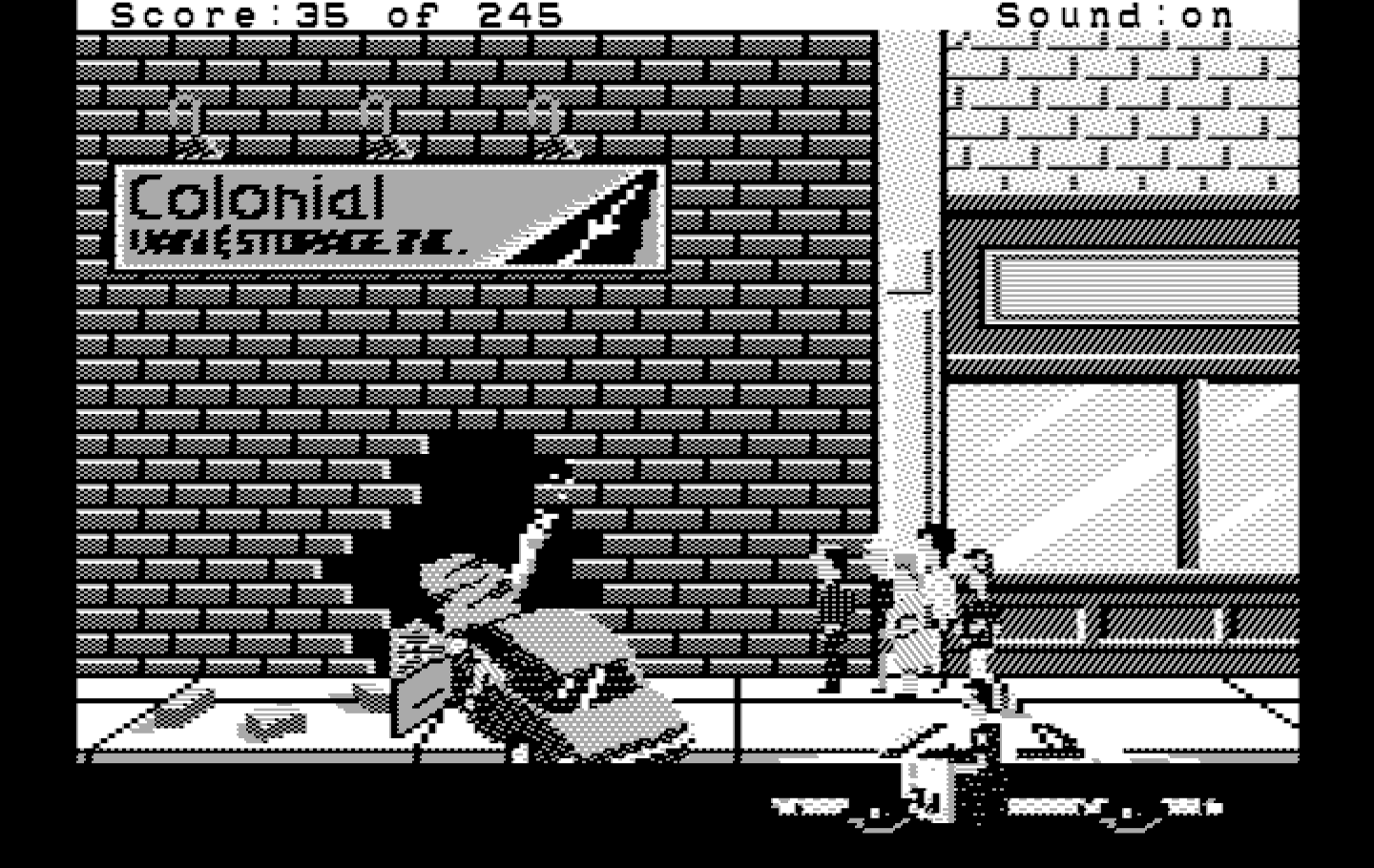 Police Quest: In Pursuit of the Death Angel IBM PC/Compatibles Screenshot: At a crash scene.