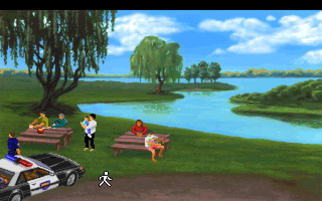 Police Quest 3: The Kindred IBM PC/Compatibles Screenshot: This park seems peacefull...