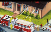 Police Quest 3: The Kindred for IBM PC/Compatibles - Uh oh, this house caught fire!
