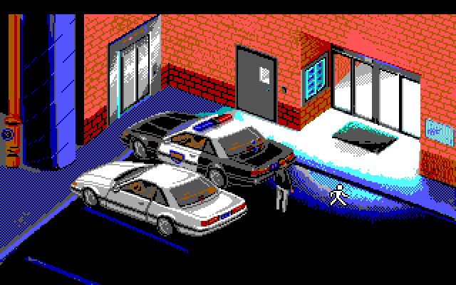 Police Quest 3: The Kindred IBM PC/Compatibles Screenshot: Your car is parked out back...