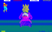 Space Harrier for PC-8800 Series - This enemy changes colors as you hit it...