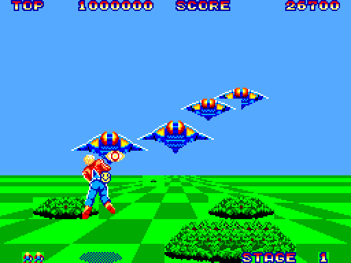 Space Harrier Sega Master System Screenshot: Game start.