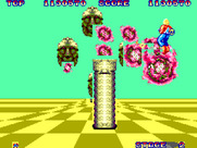 Space Harrier for Sega Master System - Destroying some opponents...