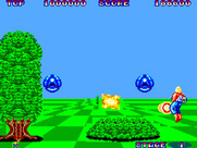 Space Harrier for Sega Master System - Don't crash into trees!