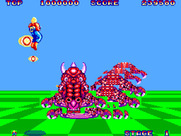 Space Harrier for Sega Master System - The colors change as you inflict damage...