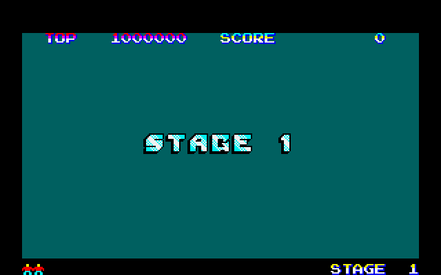 Space Harrier Fujitsu FM-7 Screenshot: Ready for stage 1?
