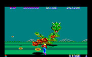 Space Harrier for Fujitsu FM-7 - Be sure to dodge incoming fireballs!