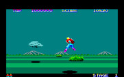 Space Harrier for Fujitsu FM-7 - Game start.