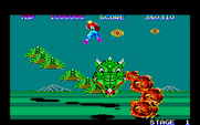 Space Harrier for Fujitsu FM-7 - The first end of level boss...