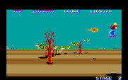 Space Harrier for Fujitsu FM-7 - Next wave of enemies approaches...