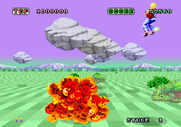 Space Harrier for Arcade - Don't crash into these rocks!