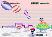 Space Harrier for Arcade - Shoot or dodge the giant mushrooms.