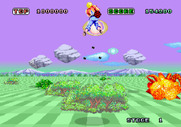 Space Harrier for Arcade - More obstacles appear...