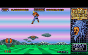 Space Harrier for IBM PC/Compatibles - You can move up, down, left, or right to dodge attacks.