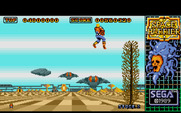 Space Harrier for IBM PC/Compatibles - There are a lot of different types of obstacles you'll want to avoid...