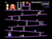 Donkey Kong for TI-99/4A - Level one completed!