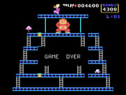Donkey Kong for TI-99/4A - Game over.