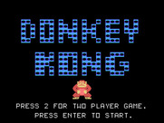 Donkey Kong for TI-99/4A - The main menu.