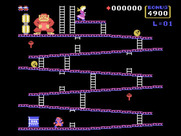 Donkey Kong for TI-99/4A - Game start.