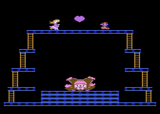Donkey Kong Atari 7800 Screenshot: I won this round!