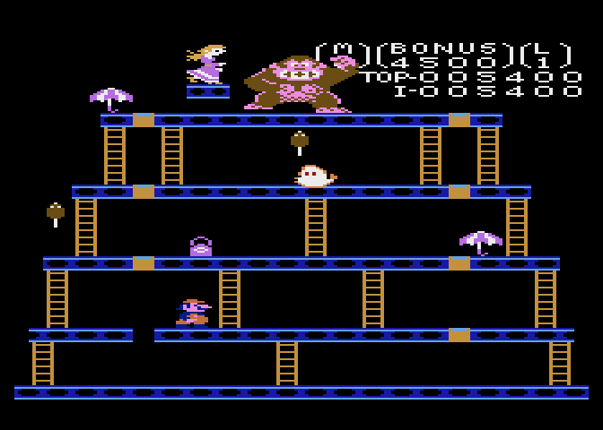 Donkey Kong Atari 7800 Screenshot: Start of round three...