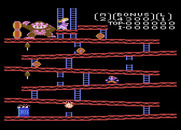 Donkey Kong for Atari 7800 - Game start; climbing up the platforms!