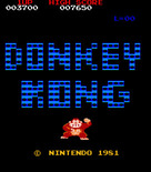Donkey Kong for Arcade - Title screen (Japanese version)