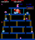 Donkey Kong for Arcade - You can't climb ladders while using the hammer...