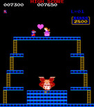 Donkey Kong for Arcade - Crash! Donkey Kong falls on his head...