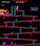 Donkey Kong for Arcade - Game start.