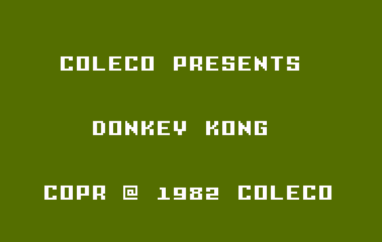 Donkey Kong Intellivision Screenshot: Title screen.