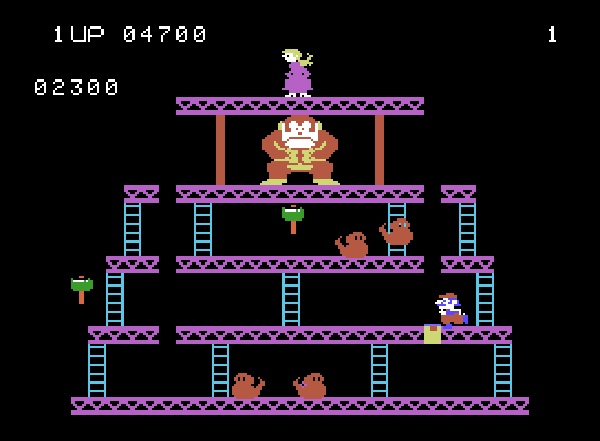 Donkey Kong ColecoVision Screenshot: This round is almost complete!
