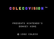 Donkey Kong for ColecoVision - Title screen.