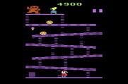 Donkey Kong for Atari 2600 - The game begins!
